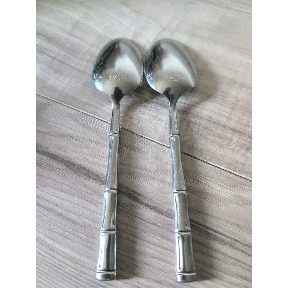 Rebacraft Regal Bamboo Stainless Dinner Spoons Set of 2